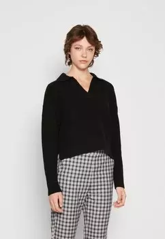 Свитшот Monki СВИТЕР С ВОРОТНИКОМ ПЛЮС, цвет black dark