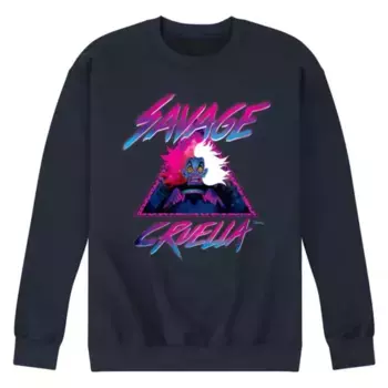 Свитшот мужской "101 далматинец" с Круэллой Де Виль Disney, синий