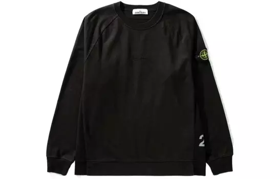 Свитшот мужской 40-й годовщины коллекции черный Stone Island, черный