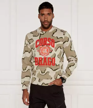 Свитшот мужской Aeronautica Militare с камуфляжным принтом, зеленый