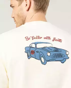 Свитшот мужской бежевый с круглым воротом Scotta 1985, цвет Crudo