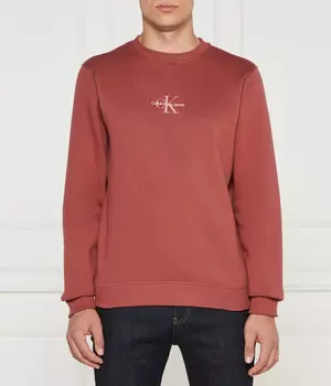 Свитшот мужской Calvin Klein Jeans с монограммой, бургундия