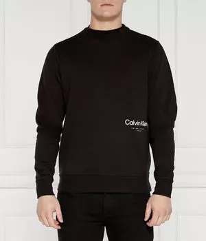 Свитшот мужской Calvin Klein с логотипом бренда, черный