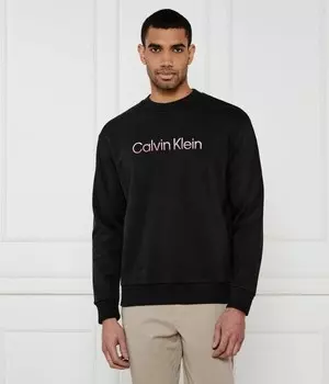 Свитшот мужской Calvin Klein с логотипом бренда, черный