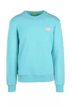 Свитшот мужской Diesel хлопковый, ярко-голубой