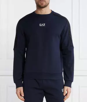Свитшот мужской Ea7 с отделкой рукавов, синий