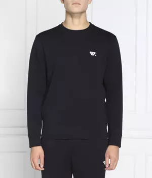 Свитшот мужской Emporio Armani хлопковый однотонный, черный