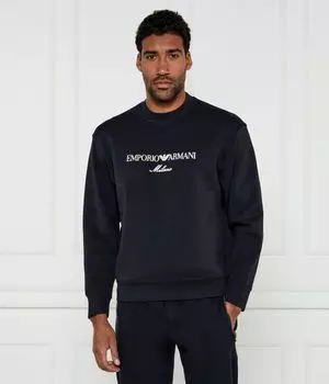 Свитшот мужской Emporio Armani с логотипом бренда, синий