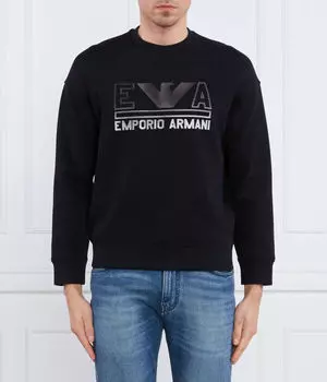 Свитшот мужской Emporio Armani с логотипом бренда, черный