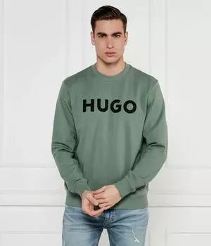 Свитшот мужской Hugo с логотипом бренда, зеленый