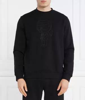 Свитшот мужской Karl Lagerfeld однотонный, черный