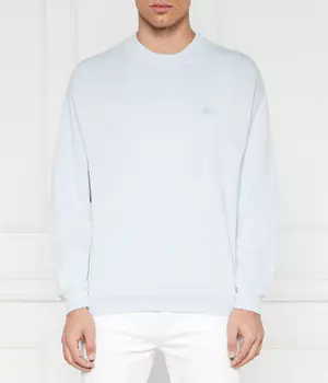Свитшот мужской Lacoste свободного кроя из органического хлопка, голубой