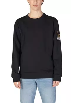 Свитшот мужской Moschino Underwear с принтом на рукаве, черный