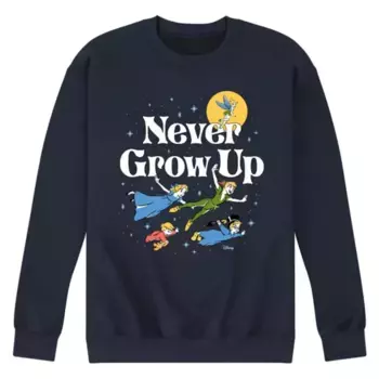 Свитшот мужской Peter Pan Never Grow Up из флиса Disney, синий