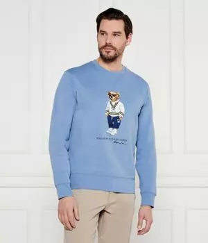 Свитшот мужской Polo Ralph Lauren с принтом медведя, голубой