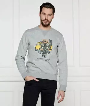 Свитшот мужской Polo Ralph Lauren с принтом медведя, серый