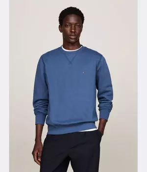 Свитшот мужской Tommy Hilfiger однотонный, синий