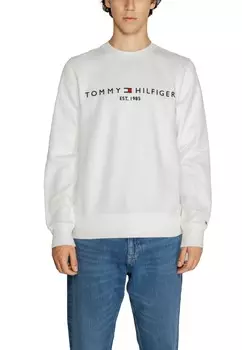 Свитшот мужской Tommy Hilfiger с логотипом бренда, белый