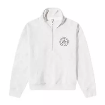 Свитшот на молнии Sporty & Rich Lion Crest Quarter, вересково-серый/темно-синий