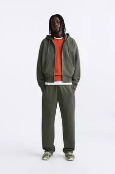 Свитшот на молнии ZARA, хаки