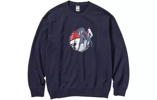 Свитшот Naruto Co-branded Model унисекс темно-синий Uniqlo, синий