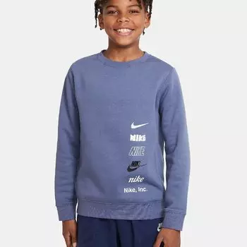 Свитшот Nike Sportswear Big Kids' Boys, черный/белый/синий