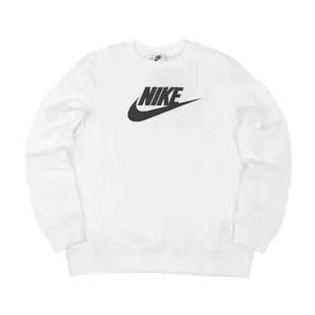 Свитшот Nike Sportswear Club Fleece Women's Logo Crew-Neck Sweatshirt, белый/черный