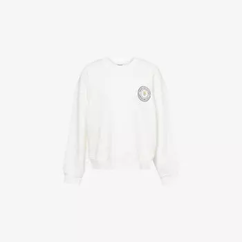 Свитшот Nina 4Th & Reckless из хлопкового джерси с вышитым логотипом, белый