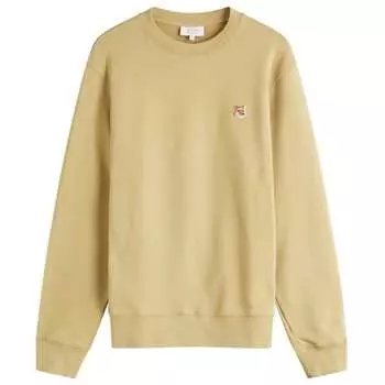 Свитшот обычный с нашивкой в виде лисы Maison Kitsune Maison Kitsun, цвет canvas