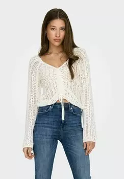 Свитшот ONLY ЭИНФАРБИГЕР, цвет cloud dancer