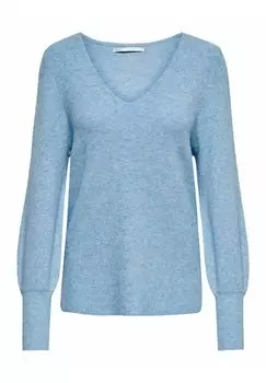Свитшот ONLY ONLATIA L/S V NECK CUFF NOOS, цвет sodalite blue