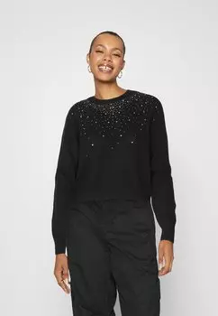 Свитшот ONLY ONLFREYA LIFE BLING, черный