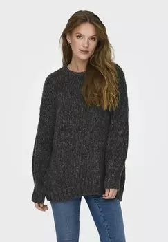 Свитшот ONLY ONLMINNI ONECK, цвет dark grey melange