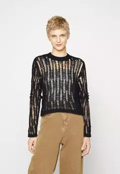 Свитшот ONLY ONLROSA DESTROYED, черный