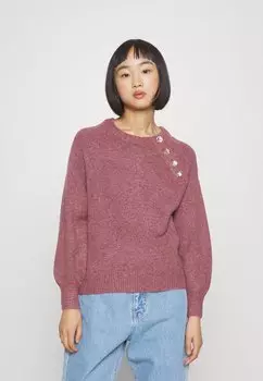 Свитшот ONLY Petite ONLEMMA BUTTON ONECK, цвет rose brown