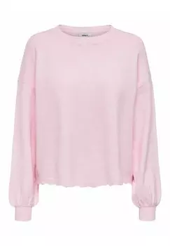Свитшот ONLY РУНДХАЛС, тюль розовый