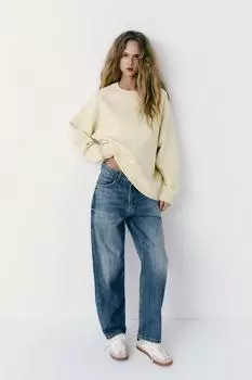Свитшот оверсайз ZARA, желтый