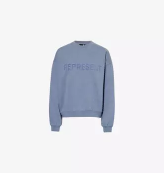 Свитшот Owners club из хлопкового джерси с флисовым логотипом Represent, синий