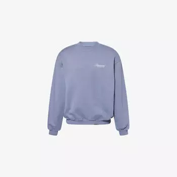 Свитшот Owners club scrip Represent из хлопка с принтом логотипа, голубой