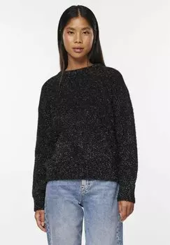 Свитшот Pieces О-ШЕИ, черный