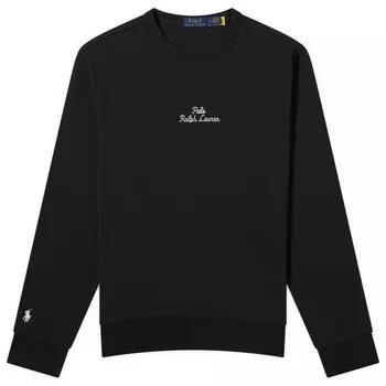 Свитшот Polo Ralph Lauren Chain Stitch Logo Crew, черный