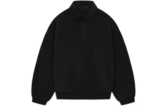 Свитшот-поло с логотипом Fear Of God Essentials, черный