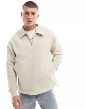 Свитшот-поло с половиной молнии Selected Homme