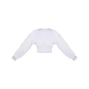 Свитшот PrettyLittleThing Cropped, светло-серый