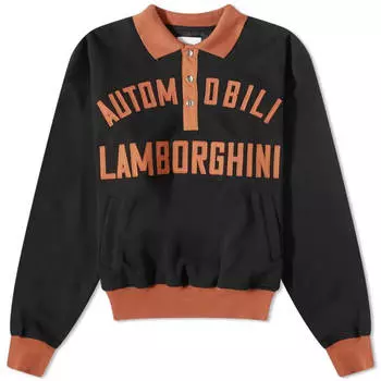 Свитшот Rhude Automobile Split Pique, черный/оранжевый