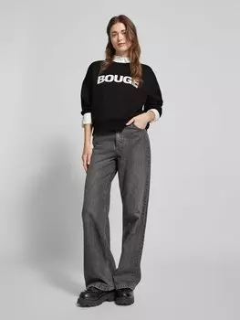 Свитшот с эффектным принтом, модель «SIFFI BOUG» Vila, черный