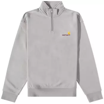 Свитшот с американской надписью Carhartt WIP на молнии до половины