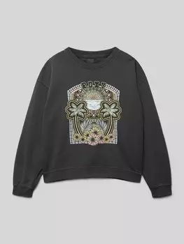 Свитшот с этикеткой, модель «TERRY» Roxy, графит