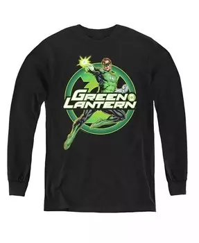 Свитшот с длинным рукавом Boys of America Youth Lantern Glow Justice League, черный