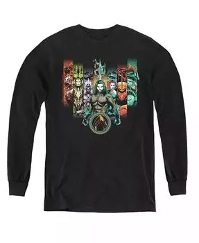 Свитшот с длинным рукавом для мальчиков и молодежи Unite The Kingdoms Aquaman Movie, черный